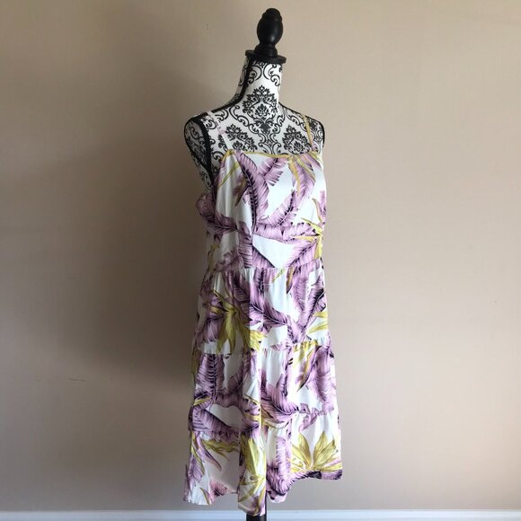 LOFT Paradise Tiered Mini Dress - Whisper White - Size 10 - Picture 7 of 10